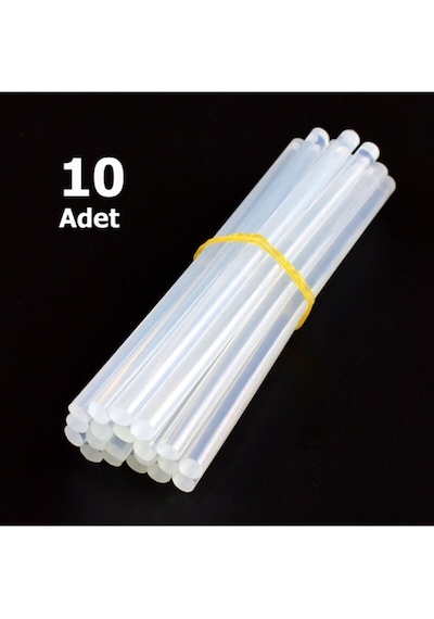 10 Adet, Kalın Silikon, Sıcak Silikon, Şeffaf Mum Silikon, 11 Mm, Sıcak Yapıştırıcı