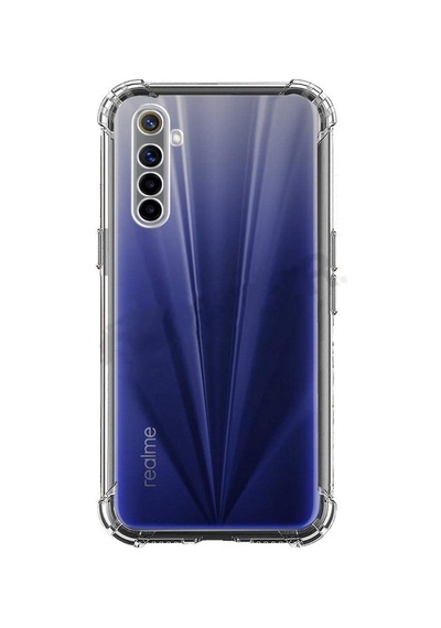 Realme 6i Uyumlu Kapak Kamera Korumalı Antişok Airbag Köşe Korumalı Silikon Şeffaf Kılıf