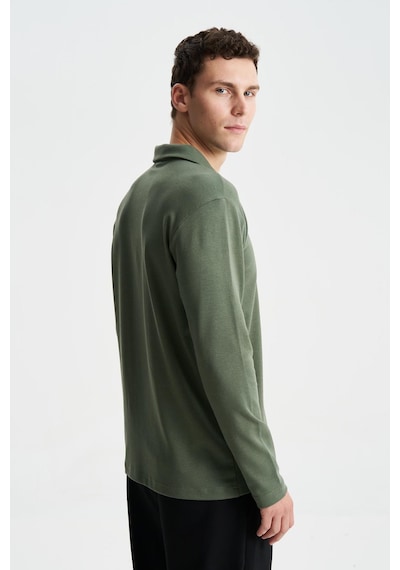 AR-MA Arma Erkek Slim Fit Çıt Çıt Düğmeli Polo Yaka İnterlok Sweatshirt 001