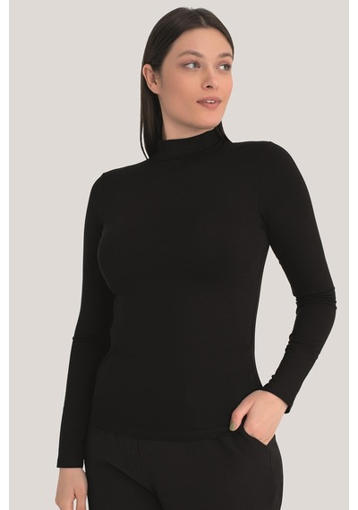 Arma Yıldız Kadın Beyaz - Siyah Balıkçı Yaka Uzun Kollu Body 2'li Paket Beyaz - Siyah