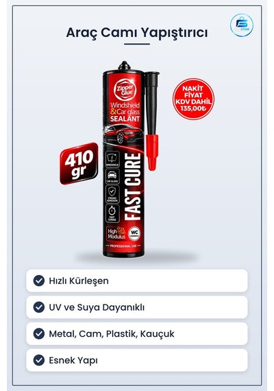 Araç Camı Ve Çok Amaçlı Siyah Yapıştırıcı Hızlı Kürleşen Uv Suya