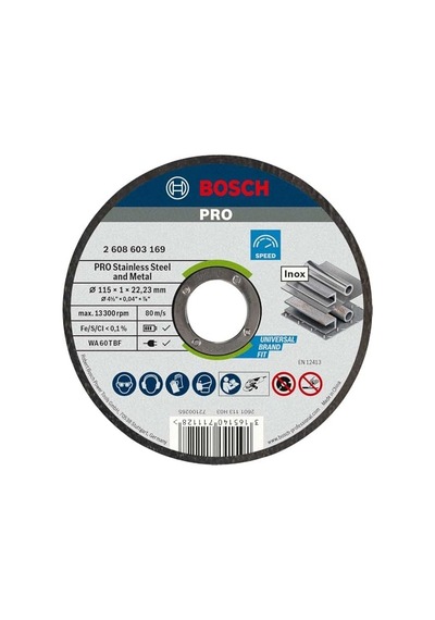 Professional Kesme Diski Düz Standart Inox Rapido İçin, 2608603254