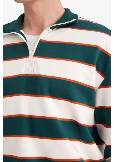 Defacto Boxy Fit Dik Yaka Sweatshirt G5021ax25wngn465 Yeşil-gn465