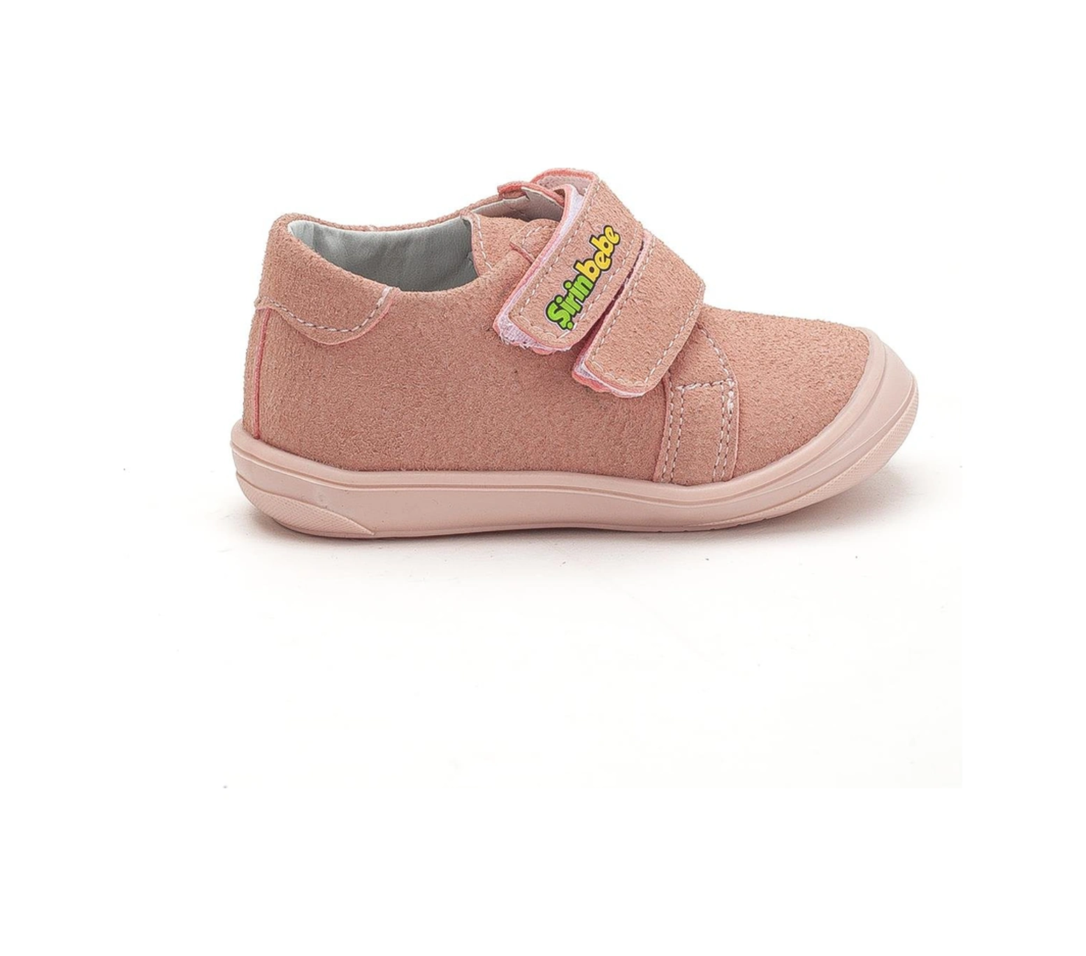 Şirin Bebe Şirinbebe Ortopedik Kız İlkadım Bebek Ayakkabı Pembe Çift Cırtlı-4187 Pembe