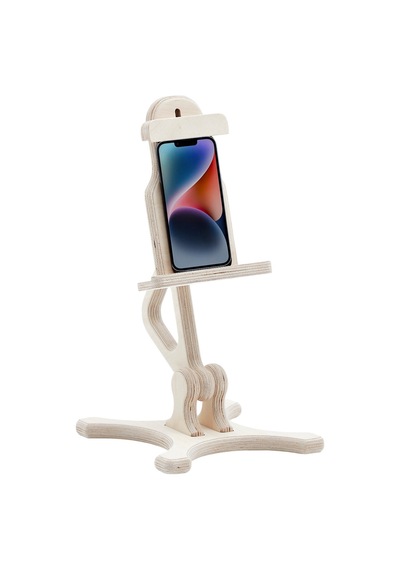 Ahşap Telefon Standı Bej