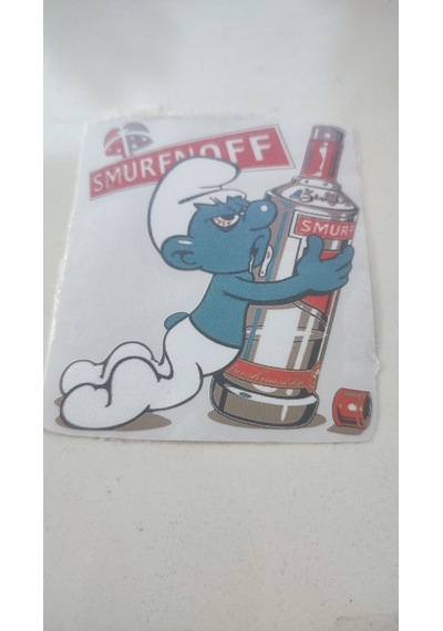 Sarhoş Şirin Figürlü Sticker Etiket Diğer