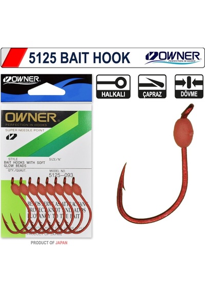 Owner 5125 Walleye Kırmızı Yem Iğnesi