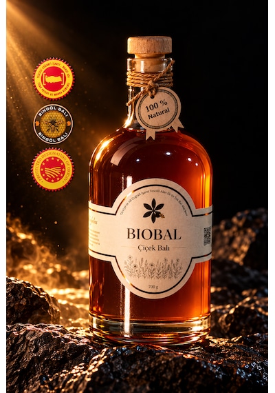 Tek Şişeli Kutu 700 Gr, Avrupa Coğrafi İşaretli Balı