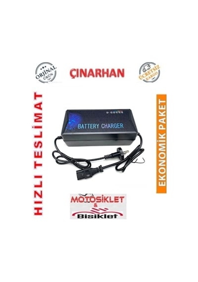 72V 20A Elektrikli Bisiklet Şarj Aleti Adaptör 6 Akülü Göstergel