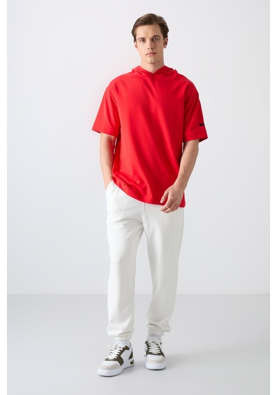 Tommy Life Fiesta Pamuklu Kalın Yumuşak Dokulu Oversize Fit Basic Erkek T-shirt - 88352 Kirmizi Tommy Life Fiesta Pamuklu Kalın Yumuşak Dokulu Oversize Fit Basic Erkek T-shirt - 88352 Kirmizi