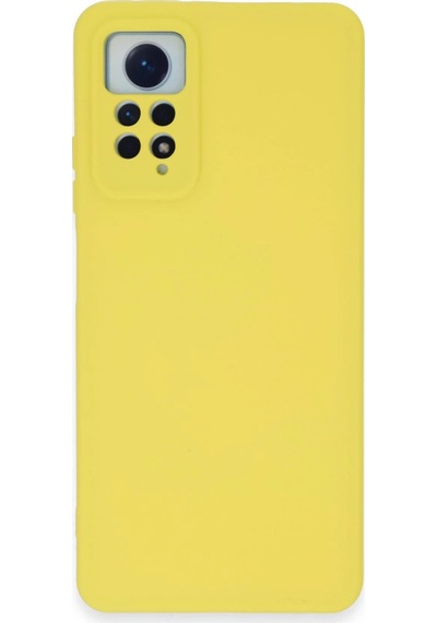 Newface Xiaomi Redmi Note 12 Pro 4g Kılıf Nano İçi Kadife Silikon Semeglbl - 93 - Sarı