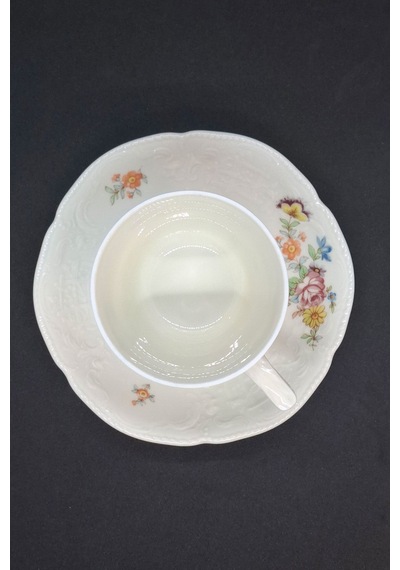 Classic Rose Collection Vintage Çay Fincanı 2 Parça 180 Ml Sarı-kırmızı
