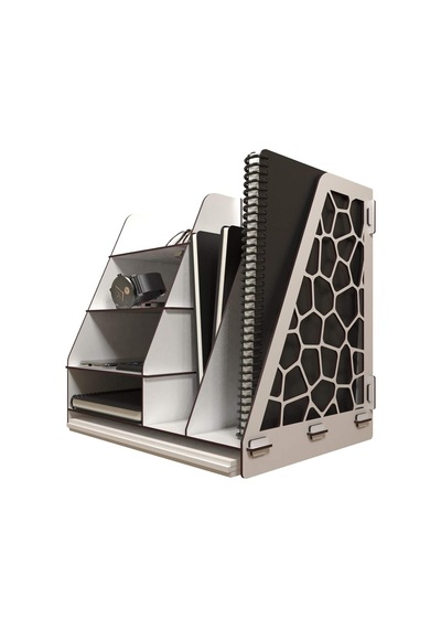 Kuk Design Voronoi Masaüstü Organizer Düzenleyici A4 Evrak Rafı Genel