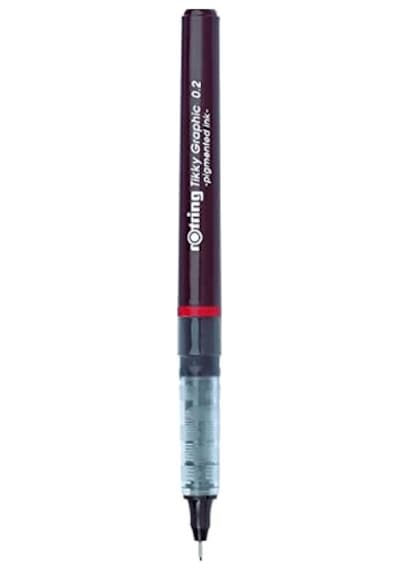Tikky Graphic Keçe Uçlu Teknik Çizim Kalemi, 0,2 Mm, Siyah Mürekkep