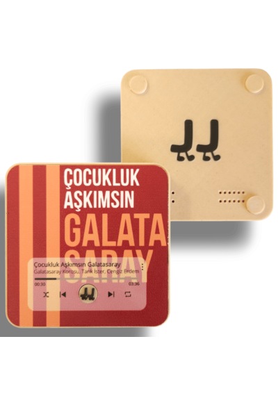Galatasaray Temalı Kişiye Özel Müzikli Magnet