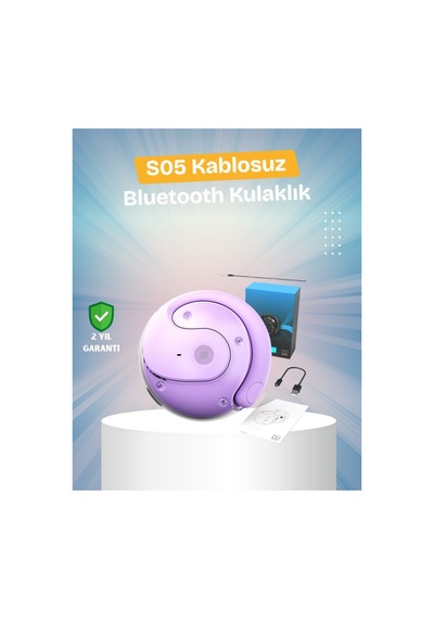 S05 Kablosuz Kulaklık Küçük Kulak Yapılarına Uygun Kayma Yapmayan Tasarım - Hs08376584-2 Renkli