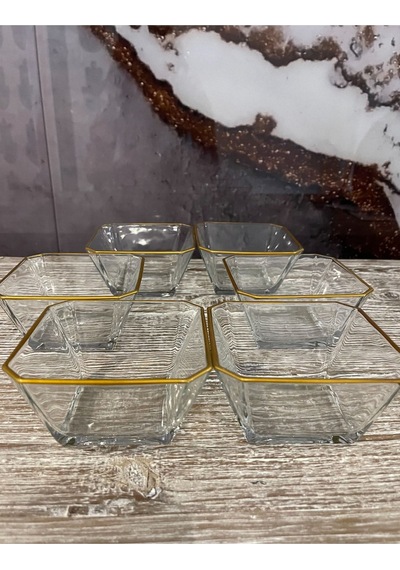 Lujo Design Lav Altın Yaldızlı 6 Adet Kase Krn260