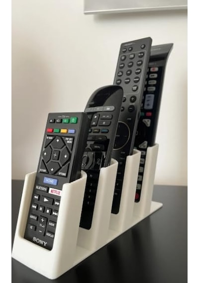 Kumanda Tutucu Stand 4'lü Tv Uzaktan Kumanda Organizer Sehpa, Tv Ünitesi İçin Masaüstü Düzenleyici Beyaz 100