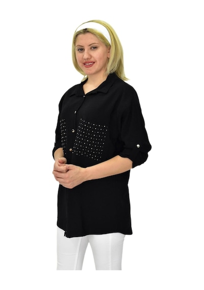 Kadın Cep Taşlı Ayrobin Gömlek Bgl-st03699 001