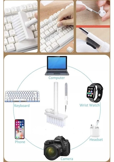 Oyuncu Gaming Bluetooth Kulaklık Klavye Ekran Telefon Kamera Lens Temizleme Fırçası Kalemi