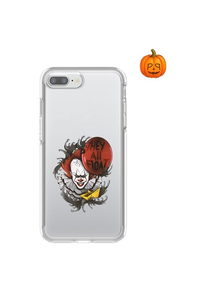 Dali Design Apple Uyumlu iPhone 8 Plus Şeffaf Kılıf Horror 1 Tasarımlı