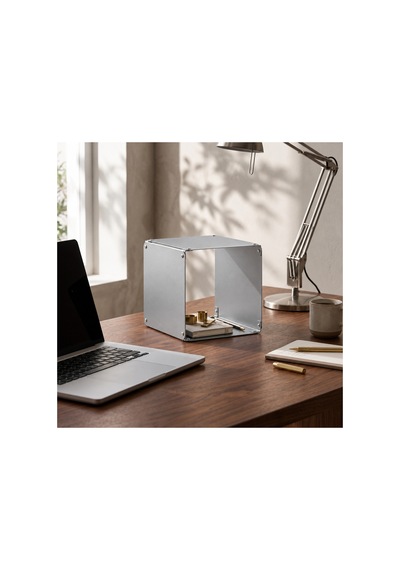 Node Modüler Metal Masaüstü Organizer Çok Amaçlı Düzenleyici Tekli Modül 16x16 Cm Gümüş - 943943374 Gümüş