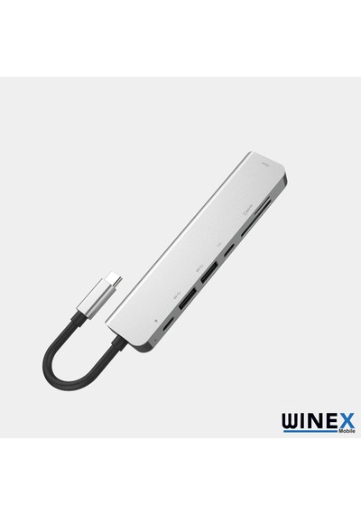 Winex 7in1 USB Type-C Hub Port Adaptör 4K HDMI USB PD Girişli