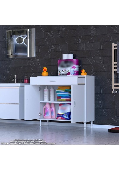 Eliusta Fre 90 Cm Çok Amaçlı Dolap 1 Raflı Tek Çekmeceli Banyo Mutfak Dolabı 90x88x32,5 Cm Organizer Dolap Beyaz Eliusta Fre 90 Cm Çok Amaçlı Dolap 1 Raflı Tek Çekmeceli Banyo Mutfak Dolabı 90x88x32,5 Cm Organizer Dolap Beyaz