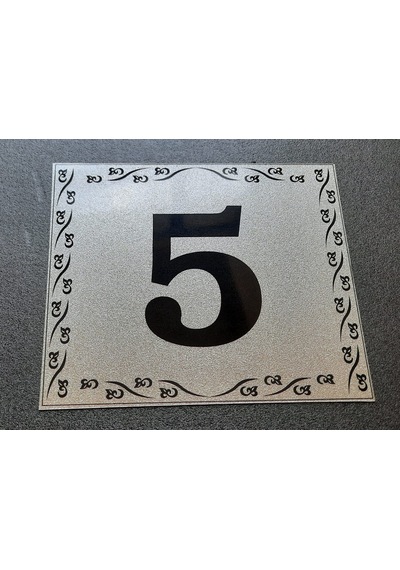 Kapı Numarası 10x12 cm Kendinden Yapışkanlı No:5