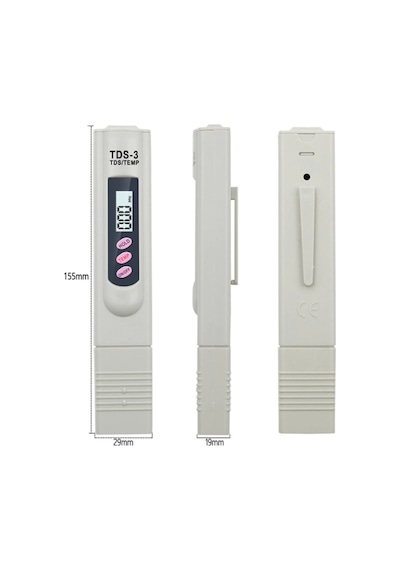 Tds Metre Su Kalite Ölçme Cihazi Su Saflik Ölçer + Pil + Çanta 497857031