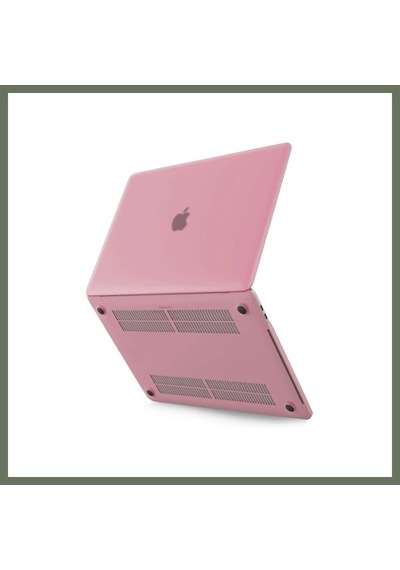Bezos Apple Uyumlu MacBook Pro 13 2020 Apple Uyumlu MacBook Buzlu Kapak - Pembe Bezos1