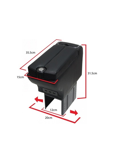 Oto Kolçak Kol Dayama Çift Açılır 7 Usb Girişli bej