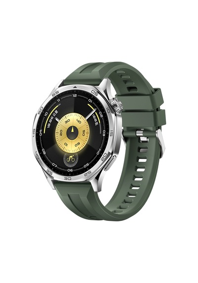 Galaxy Watch 3 45mm Uyumlu Khyr Krd-148 22mm Silikon Kordon - Koyu Yeşil
