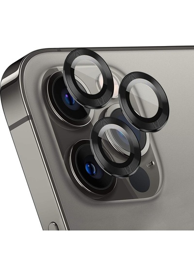 Ekran Koruyucu Apple iPhone 15 Pro İçin Tekli Kamera Lens Koruma Camı Siyah iPhone 15 Pro İle Uyumlu Ekran Koruyucu - Diğer