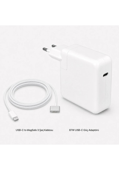 Apple Uyumlu MacBook Air 15 İnç M4 2025 87w Usb-c Magsafe 3 Güç Adaptörü