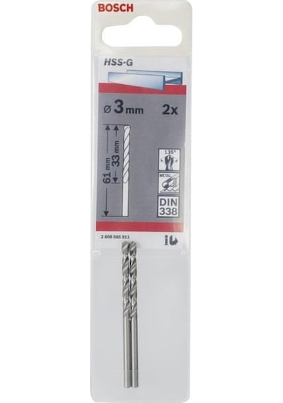 Bosch HSS-G 3.0x61 mm Metal Delme Matkap Ucu 2608585911