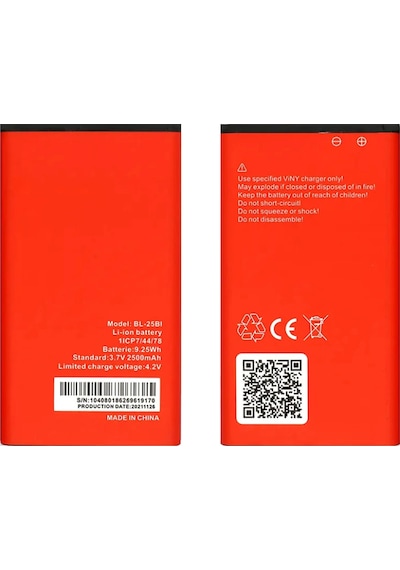 Bl-25bi 2500 Mah Batarya Pil Nokia 5130-c/ Itel 2500 It5616 / Maxfone V12