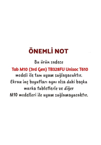 Trendsshop Tab M10 3.nesil Tb328fu Unisoc T328xu Zaae0015tr 360 Dönerli Kılıf 3lü Set