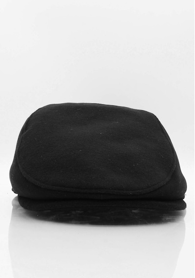 Külah Erkek Şapka Siyah Kışlık Trend Flat Cap Yün Kasket-Siyah-Standart