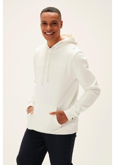 Bad Bear Pucker Bear Hoodie Erkek Sweatshirt-6421 Off-white Kırık Beyaz