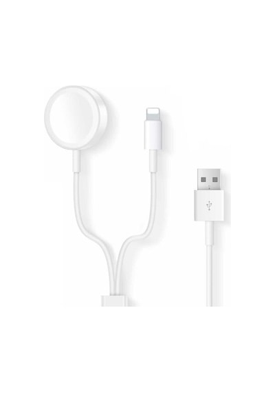 Apple Uyumlu Watch Series 8 41mm-45mm 2in1 Manyetik Şarj 1.2m AL2363