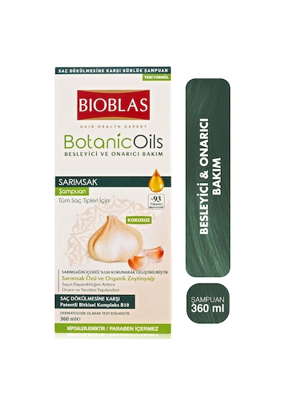 2 Adet Bioblas Şampuan Botanic Oils 360 Ml Sarımsak Özlü