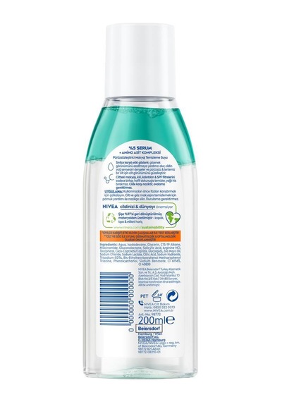 Micellar Makyaj Temizleme Suyu Derma Skin Clear 200 Ml,sivilce Karşıtı,niasinamid,salisilik Asit,pha