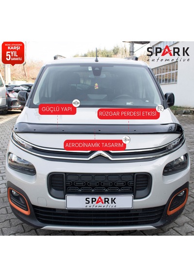 Citroen Berlingo 2019- Yılı Ve Sonrası Uyumlu Kaput Rüzgarlığı 3mm