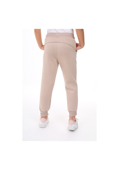 Kız Çocuk Nakış Baskılı Beli Paçası Lastikli Cepli Basic Jogger Eşofman Altı 3 İplik Şardonlu Bej Kız Çocuk Nakış Baskılı Beli Paçası Lastikli Cepli Basic Jogger Eşofman Altı 3 İplik Şardonlu Bej