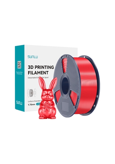 Sunlu Kırmızı Silk Pla+ Filament - 1.75mm - 1 Kg