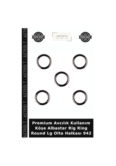 Premium Avcılık Kullanım Köşe Albastar Rig Ring Round Lg Olta Halkası 942 standart
