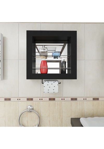 Kağıt Havluluk Metal Rulo Havlu Askısı Siyah MC0025 Siyah