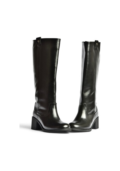 Fox Shoes Z282270409 Siyah Kalın Topuklu Klasik Kadın Çizme