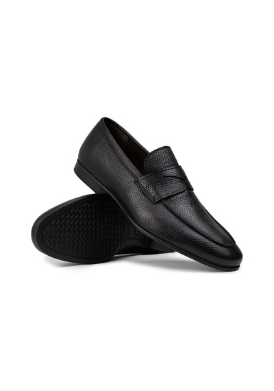 Deery Hakiki Deri Siyah Erkek Loafer Ayakkabı - 01988msyhc01 Siyah